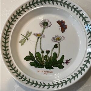 Portmeirion Botanic Garden Dessert Plate - White with Green and Multicolor